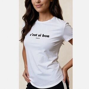 Cotton t-shirt, Banana Republic C'est si bon' Paris graphic tee